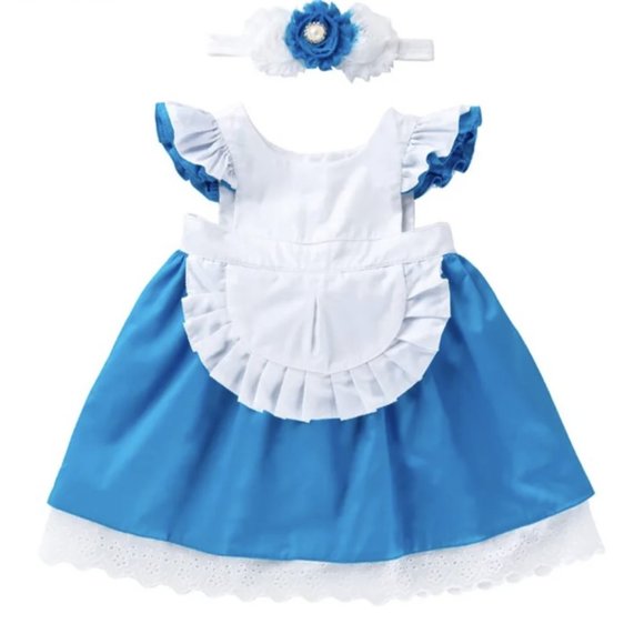 Alice in Wonderland First Birthday Dress Outfit Onederland Clothes Costume - Picture 1 of 2